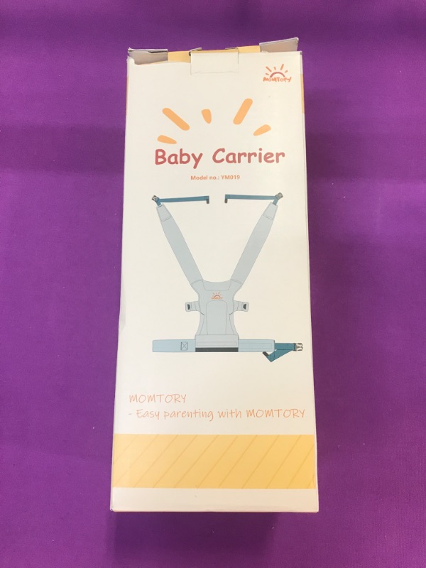 Photo 2 of Newborn Carrier, MOMTORY Baby Carrier(7-25lbs), Cozy Baby Wrap Carrier, with Hook&Loop for Easily Adjustable, Soft Fabric, Deep Grey