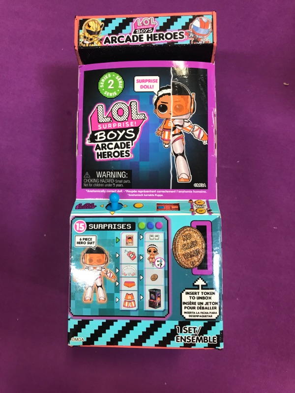 Photo 2 of LOL Surprise Arcade Heroes Series 2 Action Figure with 15 Surprises Including Hero Suit, Boy or Ultra-Rare Girl Doll and Accessories, Trading Card- Toy Gift for Girls Boys Ages 4 5 6 7+