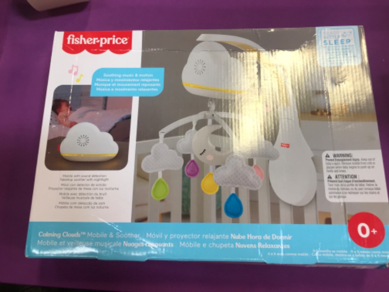 Photo 2 of Fisher-Price Calming Clouds Mobile & Soother, crib toy and nursery sound machine for newborn baby to toddler