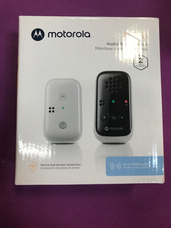 Photo 2 of Motorola PIP10 Audio Baby Monitor - 1000ft Range, Secure & Private Connection, High-Sensitivity Mic, Volume Control, Alert Detection Light, Portable Parent Unit (Outlet or AAA Battery - NOT Included)
