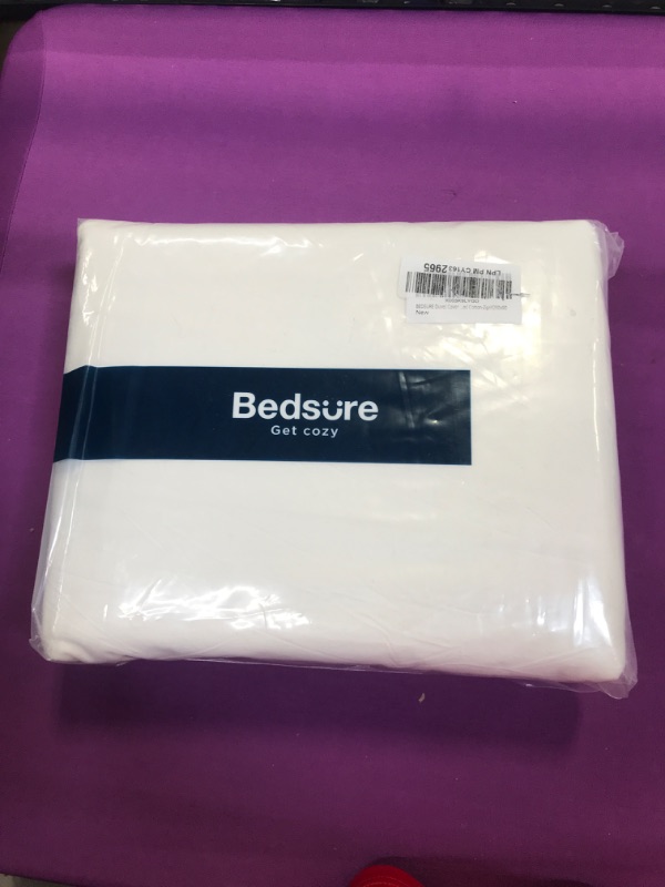 Photo 2 of Bedsure 100% Washed Cotton Duvet Cover Queen Size - Cream White Minimalist Cotton Duvet Cover for All Seasons - 3 Pieces Plain Simple Cotton Duvet Cover Set with 2 Pillow shams (White, Queen, 90"x90") Queen Cream White