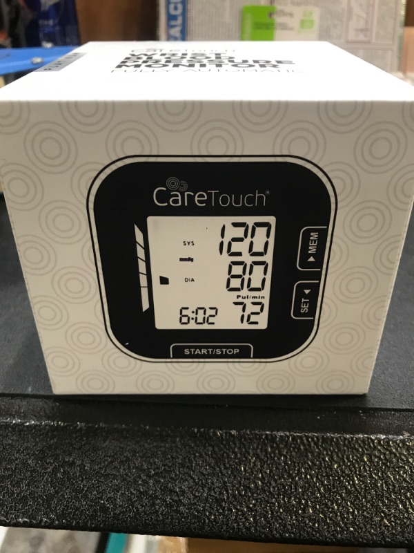 Photo 2 of Care Touch Platinum Black Wrist Blood Pressure Monitor, Automatic BP Monitor, Adjustable Blood Pressure Wrist Cuff, and Irregular Heartbeat Indicator - Blood Pressure Cuffs for Home and Hospital Use