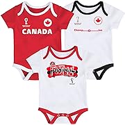 Photo 1 of 3/6M--Outerstuff Unisex Kids FIFA World Cup 3 Piece Onesie Baby and Toddler T Shirt Set,3-6 Months US