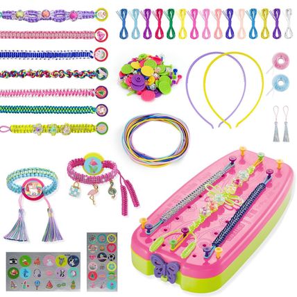 Photo 1 of  Friendship Bracelet Making Kit for Girls, WIOR Arts and Crafts Toys for Kids Ages 8-12 DIY Jewelry Making Bracelet String Maker Tool, Birthday Christmas Gifts for Teen Girls Rewarding Activity