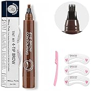 Photo 1 of 3-in-1 Long-Lasting Brow Pencil Kit: 1 Brow Pencils, 1 Brow Razor, 3 Brow Stencils (2. Dark Brown)