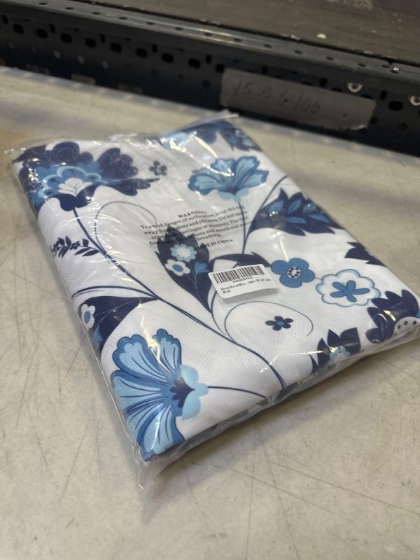 Photo 1 of Ablecozy Blue and White Porcelain Waterproof Fabric Tablecloth,Rectangle Watercolor Wrinkle Oil-Proof Resistant Table Cover for Dining Table, Buffet Parties and Campin,(60" x 84" inch) Blue and White Porcelain-blue 60x84 inch