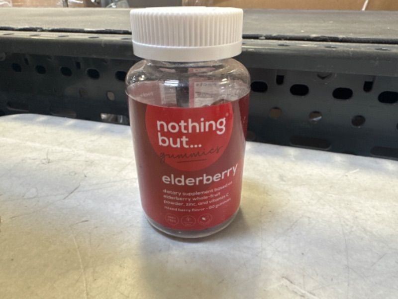 Photo 1 of Exp date 12/2023--* Elderberry Gummies, Sambucus - Natural Black Elderberry with Zinc and Vitamin C for Adults and Kids, Supplement and Vegan, 60 Elderberry Immune Support Gummies