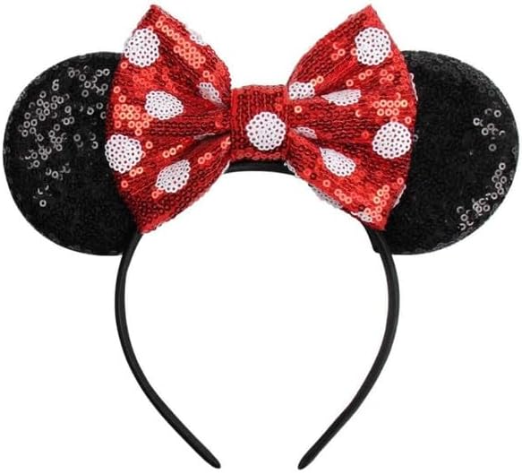 Photo 1 of 2Pieces Glitter Murine Ears Headbands for Party Headband Murine Costume for Girls 