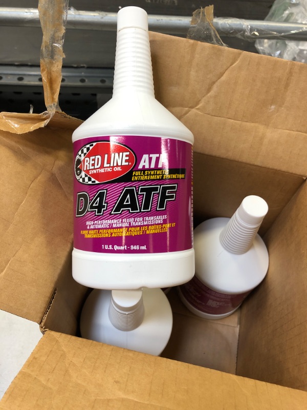Photo 1 of Red Line 30504 D4 Synthetic Automatic Transmission Fluid (ATF) - Quart (4 Pack)