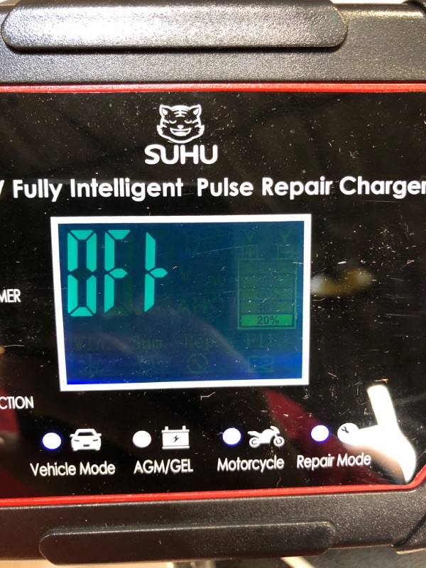 Photo 1 of 10A Car Battery Charger, 12V/24V Smart Automatic Battery Automotive 7-Stage Charging Battery Maintainer with Pulse Repair Function, Trickle Charger for Car Truck Motorcycle Lawn Mower Boat