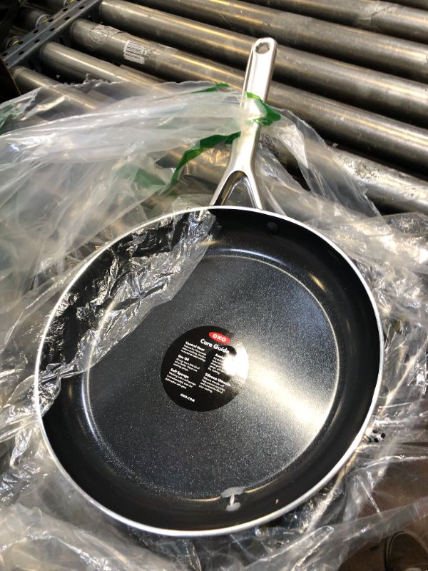 Photo 2 of OXO Agility Series 12" Frying Pan Skillet, PFAS-Free Nonstick Lightweight Aluminum, Induction Base, Quick Even Heating, Stainless Steel Handles, Chip-Free Rims, Dishwasher & Oven Safe, Black