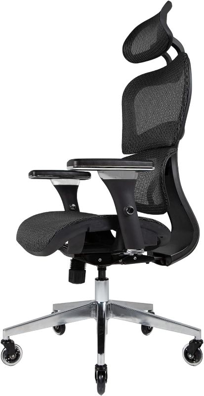 Photo 1 of Nouhaus Ergo3D Ergonomic Office Chair - Rolling Desk Chair with 3D Adjustable Armrest, 3D Lumbar Support and Blade Wheels - Mesh Computer Chair, Gaming Chairs, Executive Swivel Chair (Black)
