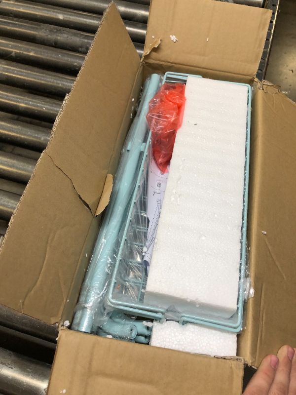 Photo 1 of melos Over The Door Pantry Organizer Rack, 6-Tier Heavy-Duty Metal Back of Door Shelf Organizer, Over The Door Hanging Spice Rack with 6 Full Baskets - Cans, Storage, Closet, Bathroom, Kitchen, 15in 6x2.8"Depth Baskets Blue