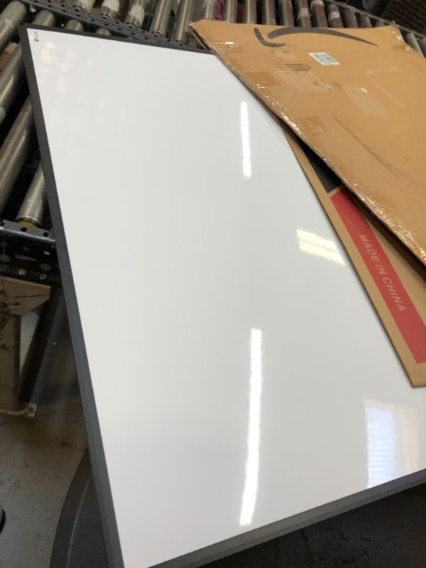Photo 1 of VIZ-PRO Magnetic Dry Erase White Board 48 X 36 Inches, Black Aluminium Frame, with 12-Count Markers