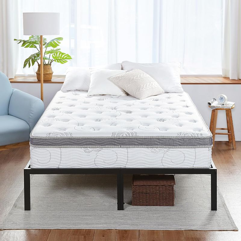 Photo 1 of **MATTRESS ONLY** Olee Sleep Full Mattress, 13 Inch Hybrid Mattress, Gel Infused Memory Foam, Pocket Spring for Support and Pressure Relief, CertiPUR-US Certified, Bed-in-a-Box, Firm, Full Size
