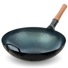 Photo 1 of 14-inch Pre-Seasoned Blue Carbon Steel Wok Round Bottomed
