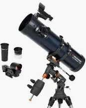 Photo 1 of Celestron - AstroMaster 130EQ-MD Newtonian Telescope - Reflector Telescope for Beginners - Fully-Coated Glass Optics - Adjustable-Height Tripod - BONUS Astronomy Software Package 130EQ Newtonian w/Motor Drive 130EQ Newtonian w Motor