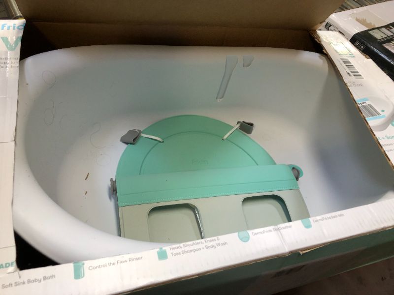 Photo 2 of 4-in-1 Grow-with-Me Bath Tub by Frida Baby Transforms Infant Bathtub to Toddler Bath Seat with Backrest for Assisted Sitting in Tub