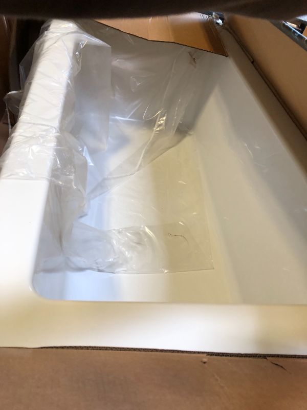 Photo 2 of **BROKEN CORNER** American Standard 2940002-D0.020 Studio Zero-Edge Drop-in Bathing Pool Bathtub 72 in. x 36 in. White 72"x36" Zero Edge