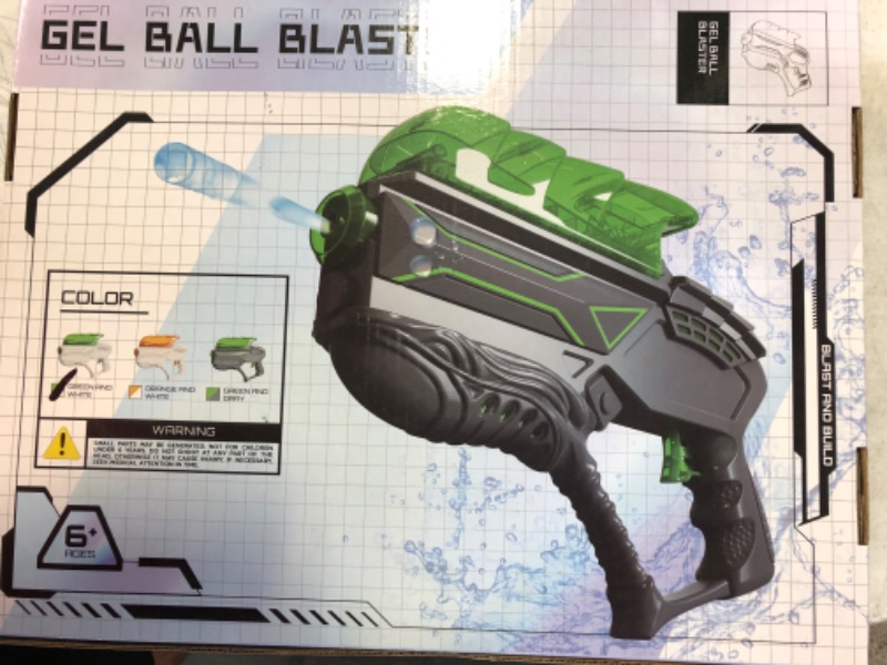 Photo 2 of Electric Gel Ball Blaster Toy for Kids,Automatic Splatter Ball Blaster for Adult,Outdoor Shooting Team Games Toys with 20000 Water Beads and Goggles,Toy Gun Birthday Gifts for 6-8-12+ 14+ Year Old Boy