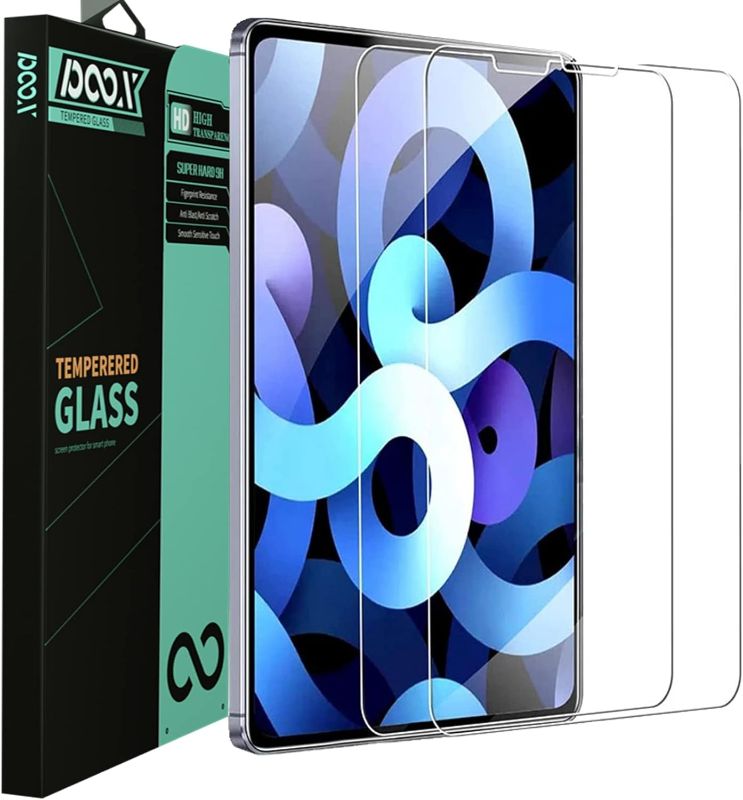 Photo 1 of Glass Screen Protector for iPad Pro 11 / iPad Air 5th/ Air 4th Generation,Tempered Glass protection film Guard 2pack HD Clear 9H Anti Scratch Anti Fingerprint Face ID and Apple Pencil Compatible