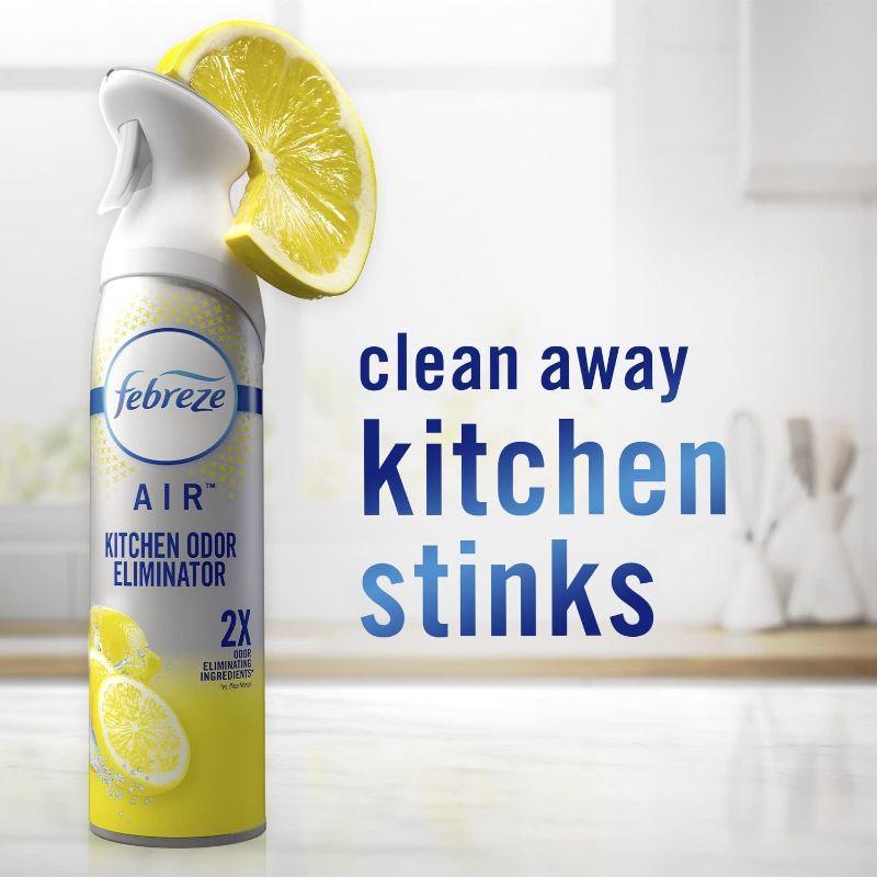 Photo 1 of 3pcs--Febreze Room Air Fresheners, Home & Kitchen Room Fresheners, Air Freshener Spray, Odor Fighter Air Freshener for Home, Fresh Lemon Scent, 8.8 oz. Aerosol Can (Pack of 3)
