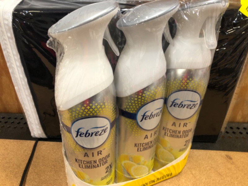 Photo 2 of 3pcs--Febreze Room Air Fresheners, Home & Kitchen Room Fresheners, Air Freshener Spray, Odor Fighter Air Freshener for Home, Fresh Lemon Scent, 8.8 oz. Aerosol Can (Pack of 3)
