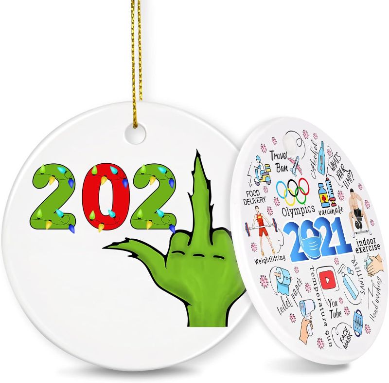 Photo 1 of Christmas Tree Ornaments 2021 Year Quarantine Christmas Ornament - Gifts 