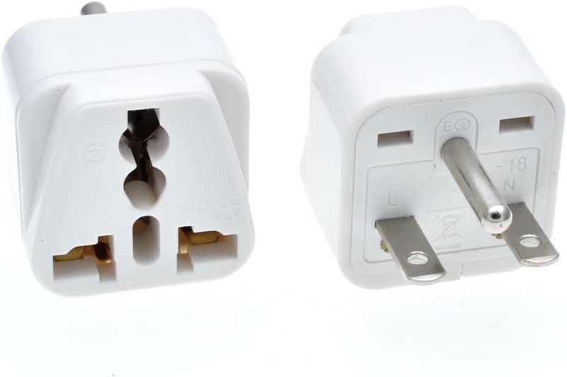 Photo 1 of 7pcs----Tekit White NEMA 6-15P Universal Plug Adapter 110-250V 15A,Universal World to North American US NEMA 6-15P Electrical Plug Adapter Converter (6-15P White)
