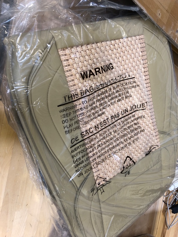 Photo 1 of 2pc---LINGVIDO Leather Car Seat Covers, Breathable  and Waterproof Faux Leather