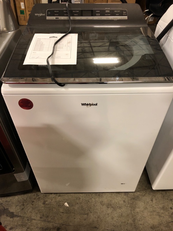 Photo 5 of Whirlpool Smart Capable w/Load and Go 5.3-cu ft High Efficiency Impeller and Agitator Smart Top-Load Washer (White) ENERGY STAR
