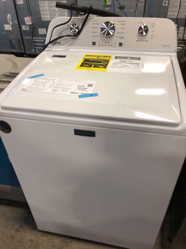 Photo 5 of Maytag 4.5-cu ft High Efficiency Agitator Top-Load Washer (White)
