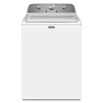 Photo 1 of Maytag 4.5-cu ft High Efficiency Agitator Top-Load Washer (White)
