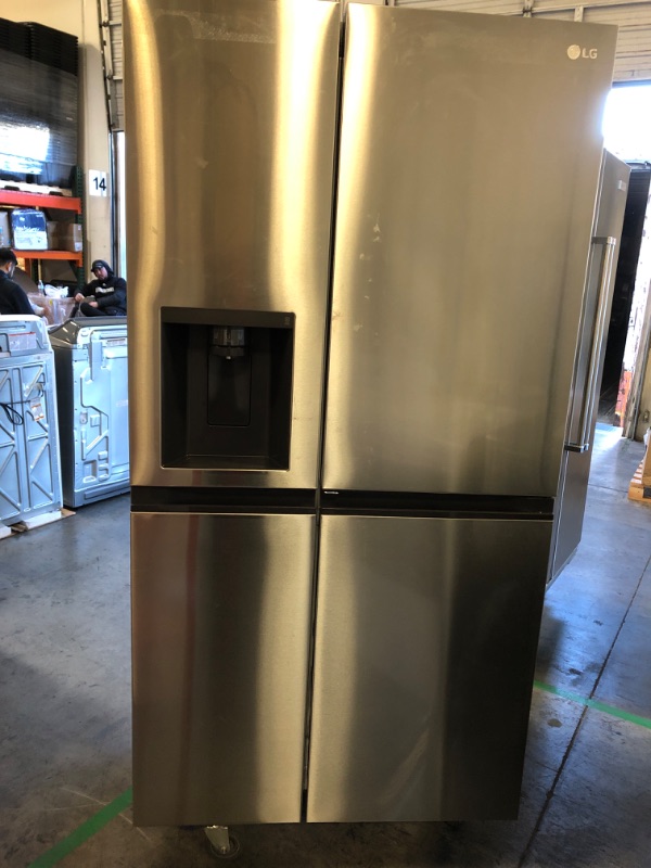 Photo 5 of LG Door in Door 27.12-cu ft Side-by-Side Refrigerator with Ice Maker (Printproof Stainless Steel)
