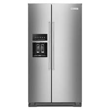 Photo 1 of KitchenAid 19.8-cu ft Counter-depth Side-by-Side Refrigerator with Ice Maker (Stainless Steel with Printshield Finish)
