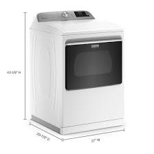 Photo 1 of Maytag Smart Capable 7.4-cu ft Hamper DoorSteam Cycle Smart Gas Dryer (White) ENERGY STAR
