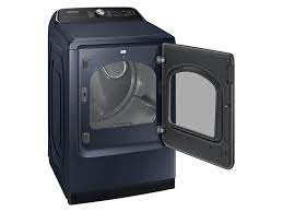 Photo 1 of 7.4 cu. ft. Smart Vented Gas Dryer with Pet Care Dry and Steam Sanitize+ in Brushed Navy blue
