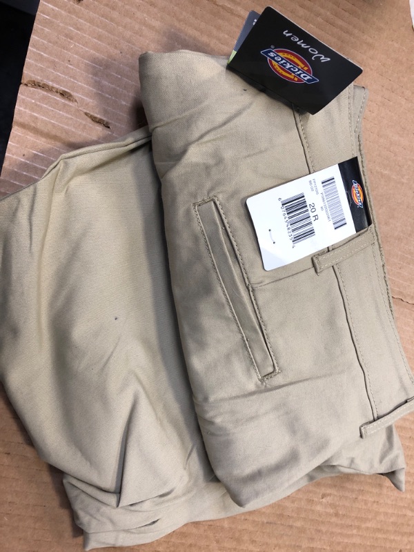 Photo 2 of 20R---Dickies Women's Slim Fit Boot Cut Stretch Twill Pants - Desert Sand