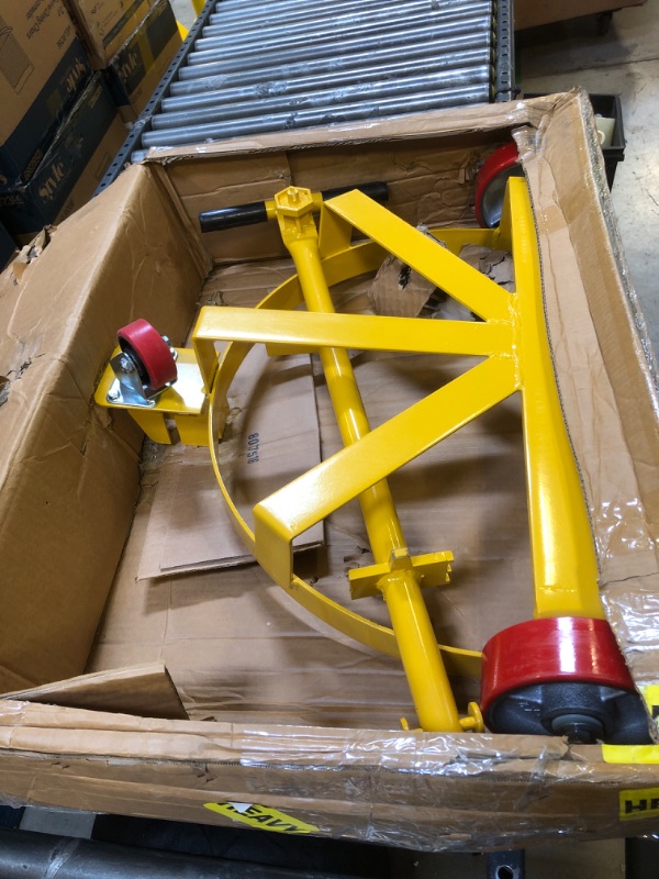 Photo 1 of BISupply 55 Gallon Drum Dolly Barrel Wheels Barrel Dolly for 55 Gallon Drum Cart Round Dolly Steel Low Profile 1200lbs
+++DAMAGED BOX++++