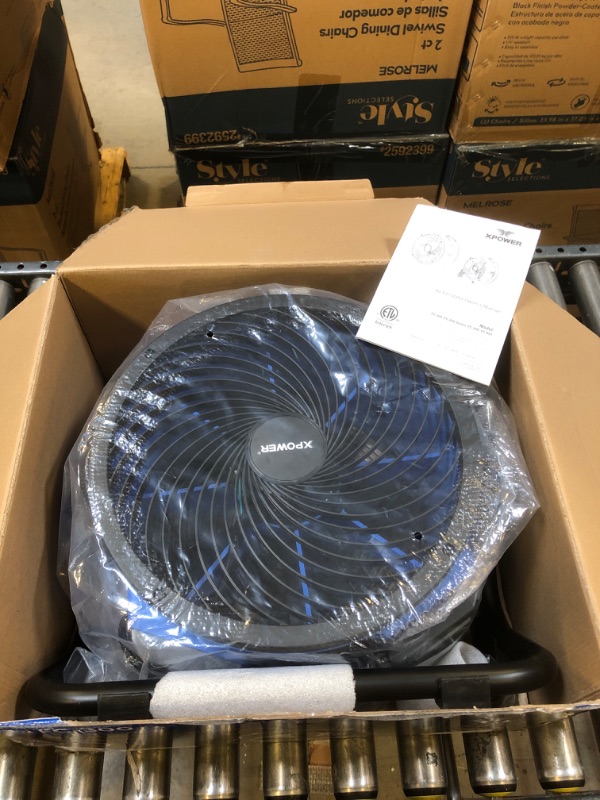 Photo 2 of XPOWER FC-300 Heavy Duty Industrial High Velocity Whole Room Air Mover Air Circulator Utility Shop Floor Fan, Variable Speed, Timer, 14 inch, 2100 CFM FC-300 - 2100 CFM