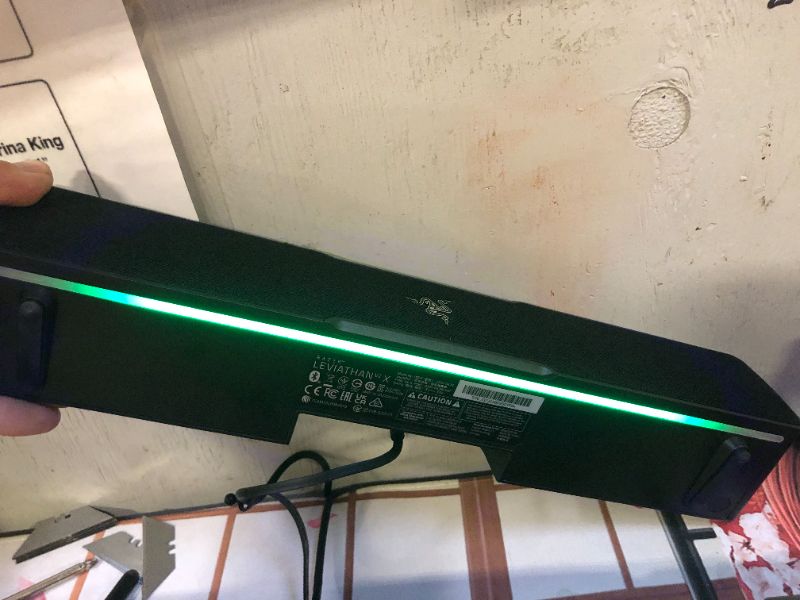 Photo 2 of Razer Leviathan V2 X: PC soundbar-with full-range-drivers - Compact Design - Chroma RGB - USB Type C Power-and Audio Delivery - Bluetooth 5.0-for PC-laptop, Smartphones, Tablets-&-Nintendo Switch
