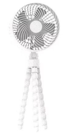 Photo 1 of 5 in. Mini Portable Personal Octopus Clip on Fan in White
