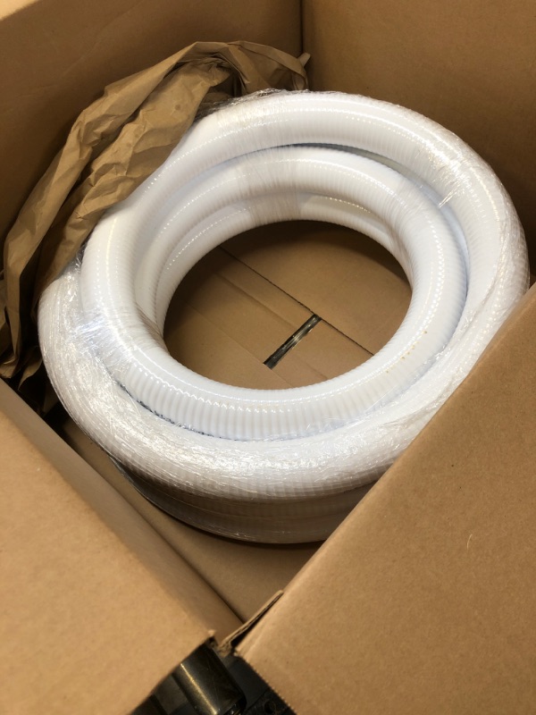 Photo 2 of 1.5" Inch Diameter x 100 Feet Length Flexible PVC Hose | Flexible Pipe White Schedule 40 PVC | Perfect for Plumbing Filtration Systems