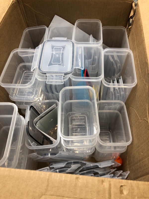 Photo 2 of 30 Pack Airtight Food Storage Containers for Kitchen Pantry Organization and Storage, BPA-Free, PRAKI Plastic Storage Canisters with Lids - Cereal, Flour and Sugar, Include 40 Labels, 6 Spoon & Marker