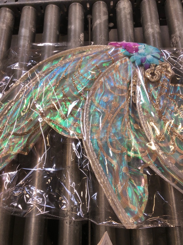 Photo 2 of Adult Mythical Glitter Gold Fairy Wings, Multicolor, One Size