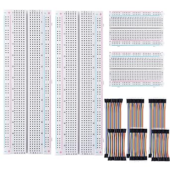 Photo 1 of Breadboards Kit Include 2PCS 830 Point 2PCS 400 Point Solderless Breadboards +240pcs Breadboard Jumper Wires Dupont Cable
