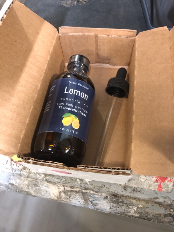 Photo 2 of Lemon Essential Oil 4 oz - Citrus Essential Oils - Pure Lemon Oil Essential Oil for Skin Care - Essential Oil Lemon for Cleaning - Lemon Essential Oil for Diffuser - Citrus Oil - Nexon Botanics