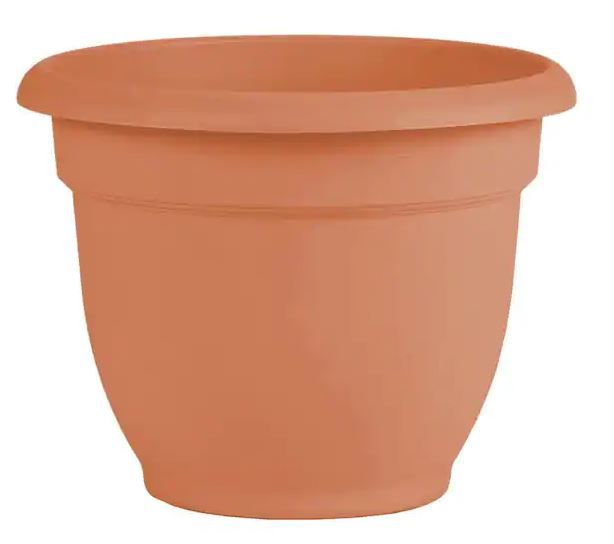 Photo 1 of Ariana Self Watering Resin Planter 20 in. Muted Terra Cotta
