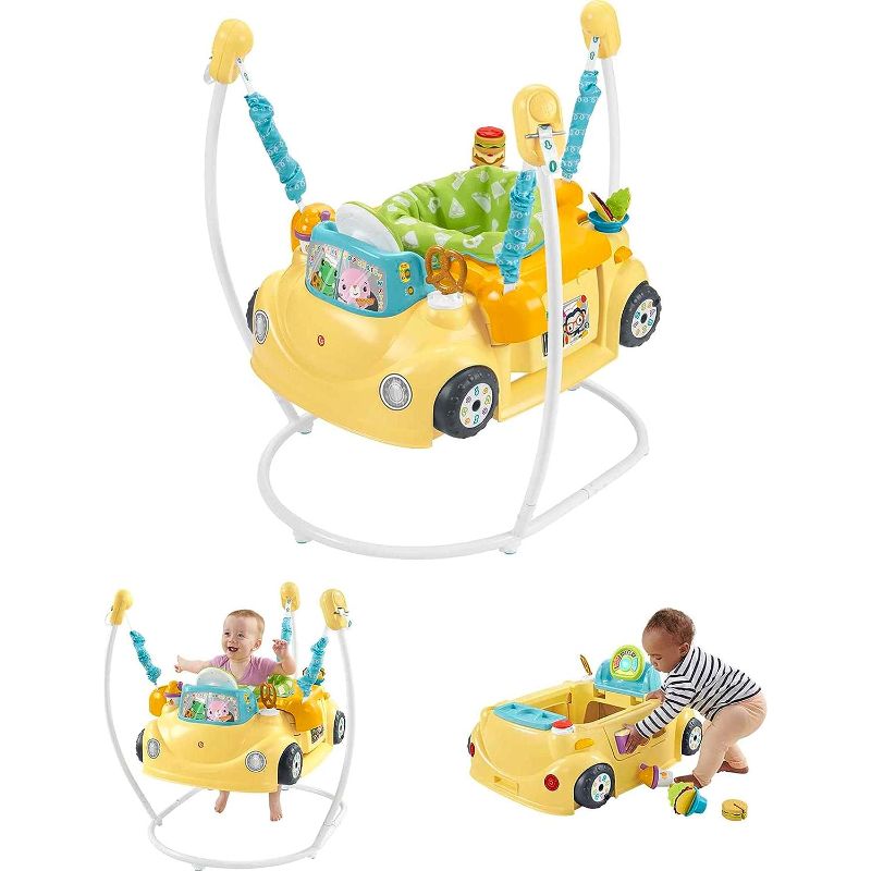 Photo 1 of Fisher-Price Baby To Toddler Learning Toy 2-In-1 Servin’ Up Fun Jumperoo Activity Center With Music Lights And Shape Sorting Puzzle Play
