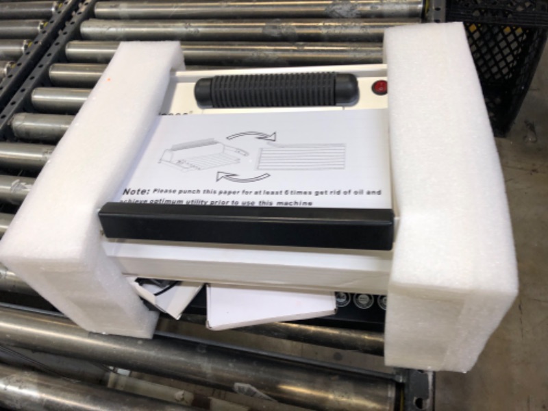 Photo 1 of TIANSE Binding Machine, Spiral Coil Binder Machine Manual Punch Binder with Electric Coil Inserter, Comes with 100pcs 5/16" Plastic Coil Binding Spines & Plier for Letter Size, A4, A5 or Smaller Sizes